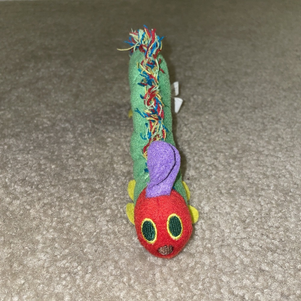 Eric Carle The Very Hungry Caterpillar Plush Small Stuffed Animal Toy Green Red